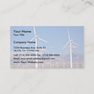 Carte De Visite Turbines éoliennes