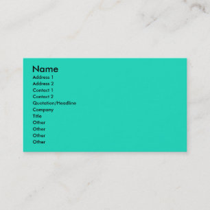 Carte De Visite turquoise