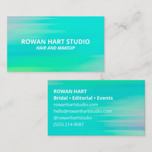 Carte De Visite Turquoise Bleu Abstrait Texture Aquarelle Beauté