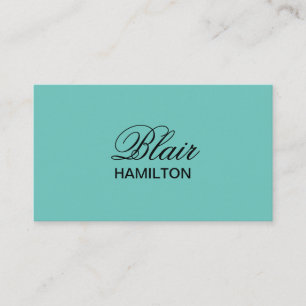 Carte De Visite Turquoise de luxe