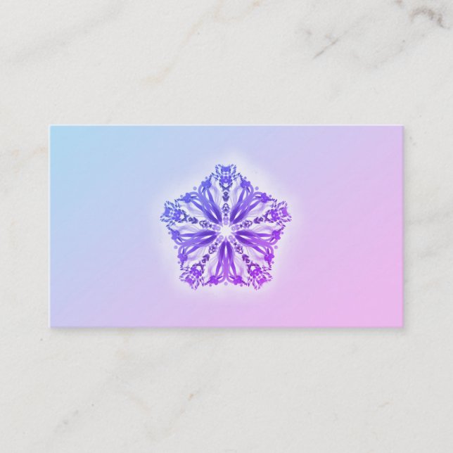 Carte De Visite Turquoise de mandala d'étoile de gradient de *~* (Devant)