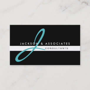 Carte de visite turquoise de professionnel de