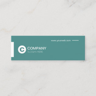 Carte de visite turquoise de typo moderne