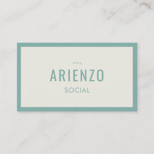 Carte de visite turquoise des médias sociaux