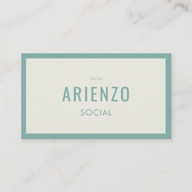 Carte de visite turquoise des médias sociaux (Devant)