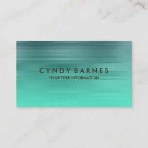 Carte de visite turquoise et Aqua Stripe
