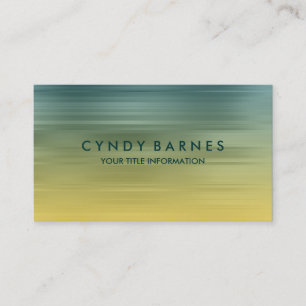 Carte de visite turquoise et Jaune