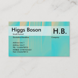Carte De Visite Turquoise et orange pâle