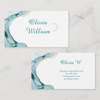 Carte De Visite Turquoise Green Business Card