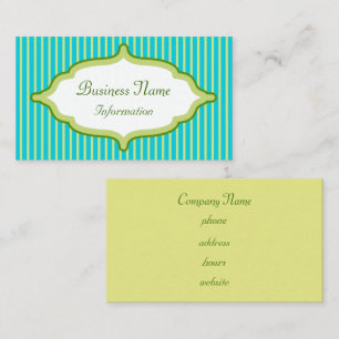 Carte de visite Turquoise Lime Personnalisé