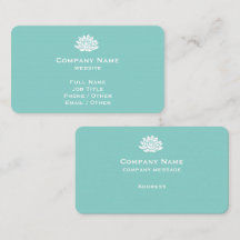 Carte de visite Turquoise personnalisable