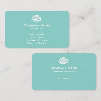 Carte de visite Turquoise personnalisable