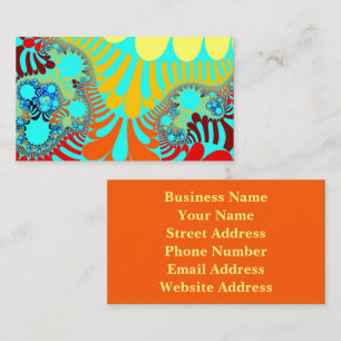Carte De Visite Turquoise Rainbow Mod
