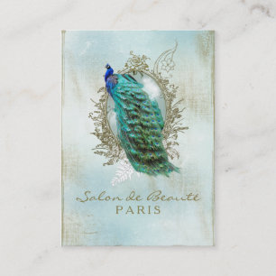 Carte De Visite Turquoise Shabby Peacock