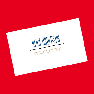 Carte De Visite Turquoise simple géométrique moderne comptable ent