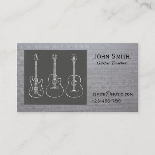 Carte De Visite Tuteur de musique de professeur de guitare