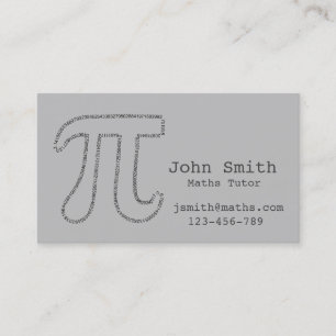 Carte De Visite Tuteur en mathématiques ou enseignant mathématique