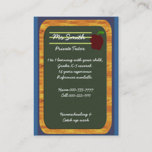 Carte De Visite tuteur privé