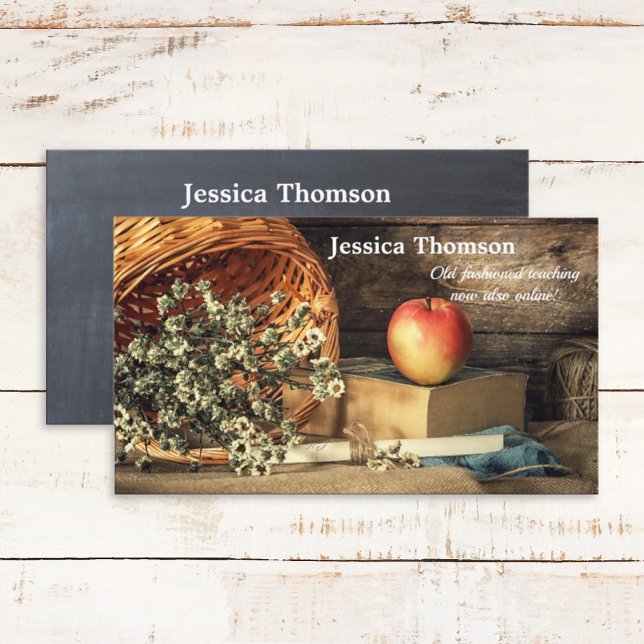 Carte De Visite Tuteur privé en ligne ou enseignant remplaçant (Créateur téléchargé)