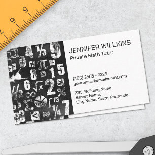 Carte De Visite Tuteur privé en mathématiques - Enseignant en math