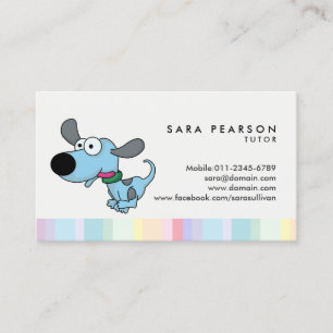Carte De Visite Tuteur Tuteur Tuteur Tuteur Cartoon Chien