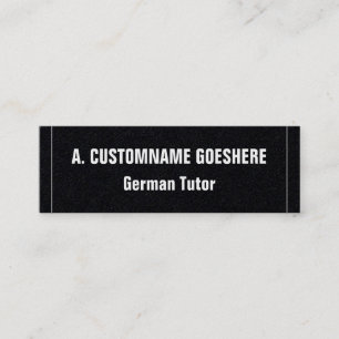 Carte de visite Tutor allemand à clé basse