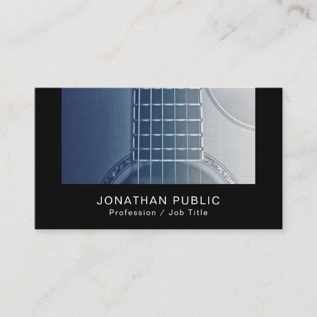 Carte De Visite Tutoriels Guitare Instructeur de musique Finition  (Devant)