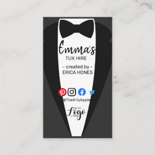 Carte De Visite tuxedo location wedding planner organisateur d'év