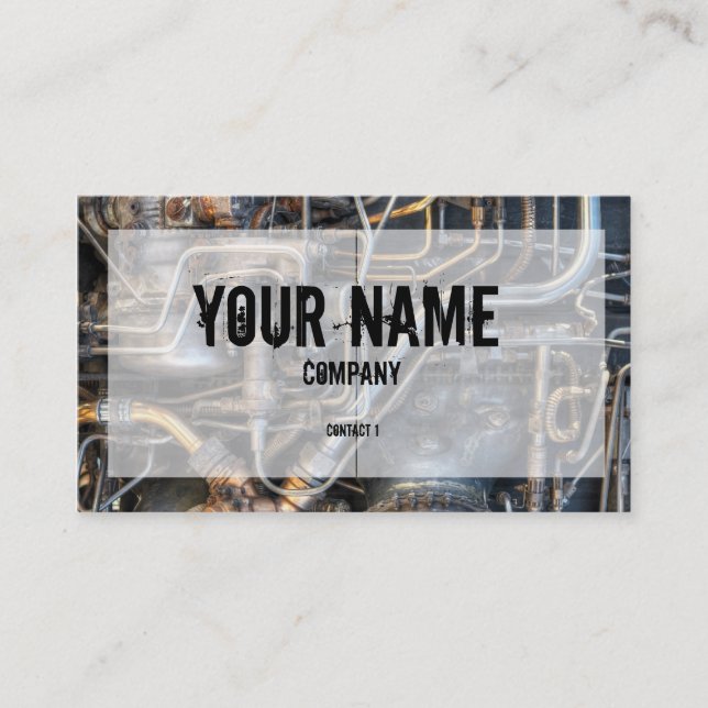 Carte De Visite Tuyaux de tuyauterie de Steampunk (Devant)