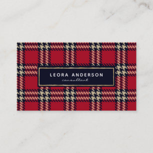 Carte De Visite Tweet de Red Buffalo Plaid