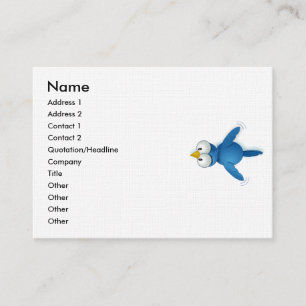 Carte De Visite Twitter Suivez-moi @ Votre Nom D'Utilisateur