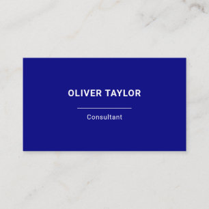 Carte De Visite Type de nom personnalisé minimaliste bleu marine