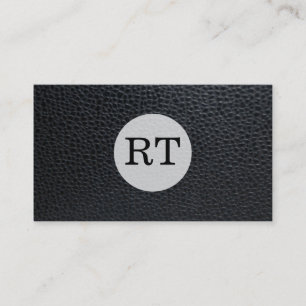 Carte De Visite Type de serif Monogramme / Cuir