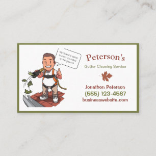 Carte De Visite Type de service de nettoyage de gouttes de dessin