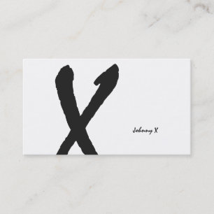 Carte De Visite Type naturel Monogramme (arrière - plan blanc)