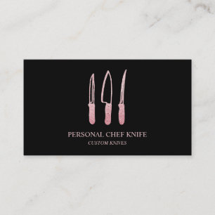 Carte De Visite Types de couteaux du chef personnel