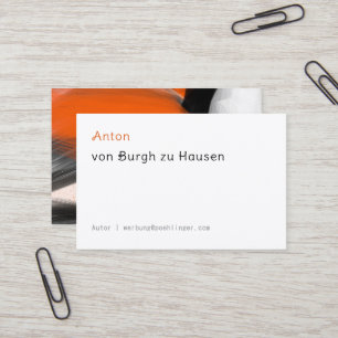 Carte De Visite Typo Orange noir minimal