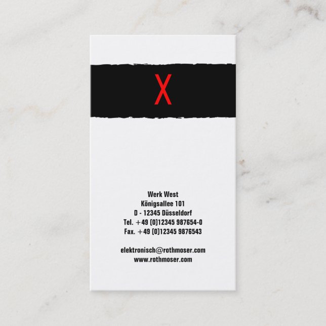 Carte De Visite Typographie (Devant)