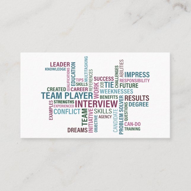 Carte De Visite Typographie (Devant)