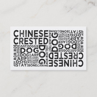 Carte De Visite Typographie chinoise à crête