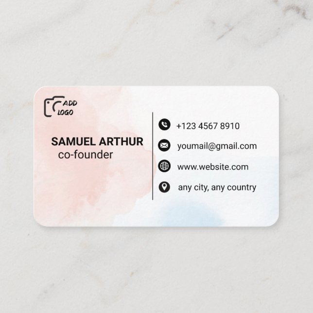 Carte de visite typographie créative (Dos)