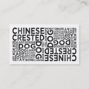 Carte De Visite Typographie crêtée chinoise