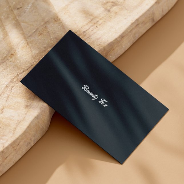 Carte De Visite Typographie Esthétique noir blanc gris gris gris (Esthetician Typography Black White Gray Grey Business Card)