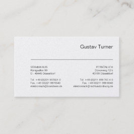 Carte De Visite Typographie et blanc