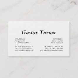 Carte De Visite Typographie et couleur