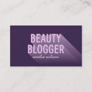 Carte De Visite Typographie Moderne Lavender Purple Beauty Blogueu