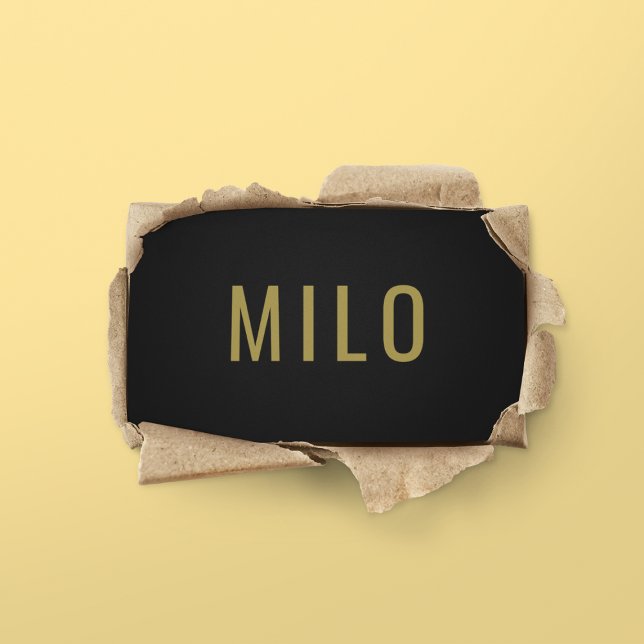 Carte De Visite Typographie Or Classy Élégant Professionnel (Créateur téléchargé)