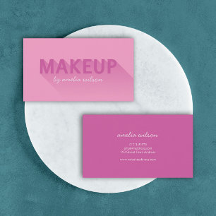 Carte De Visite Typographie Pink Purple Lavender Artiste maquillag
