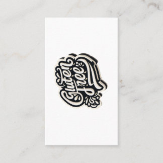 Carte De Visite Typographie Rétro Sans Gluten Graphique de Script