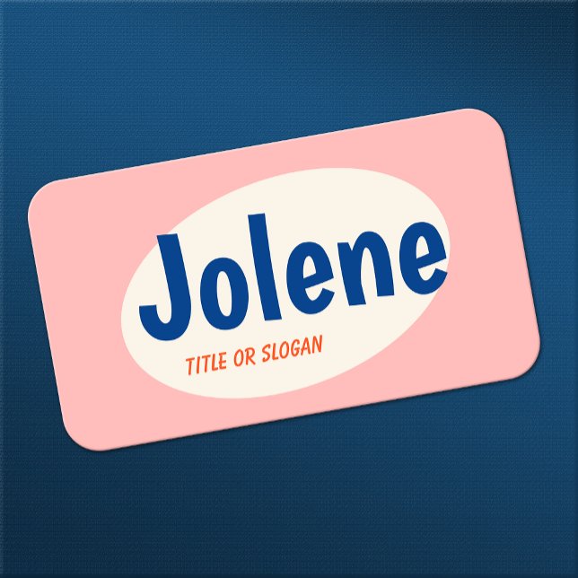 Carte De Visite Typographie rose rétro (Créateur téléchargé)